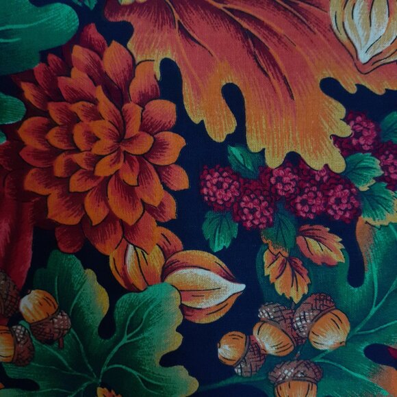 VIP Cranston Cotton Fall Autumn Fabric Orange Green 58.5" Wide 6 yards - Picture 5 of 7
